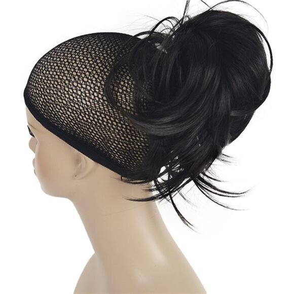 Adjustable Messy Style Ponytail Hair Extension Synthetic Hairpiece with Jaw Claw - Picture 4 of 7